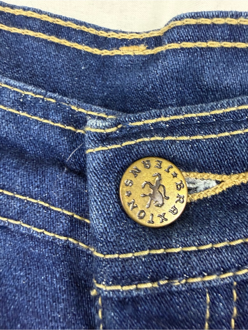 Vintage Y2K Braxton Western Stitch Jeans High Rise Dark Wash Size 16 - Picture 5 of 8